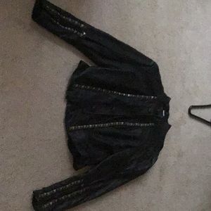 Black leather jacket